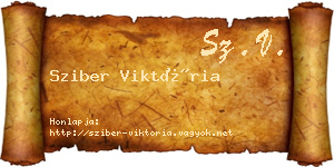 Sziber Viktória névjegykártya